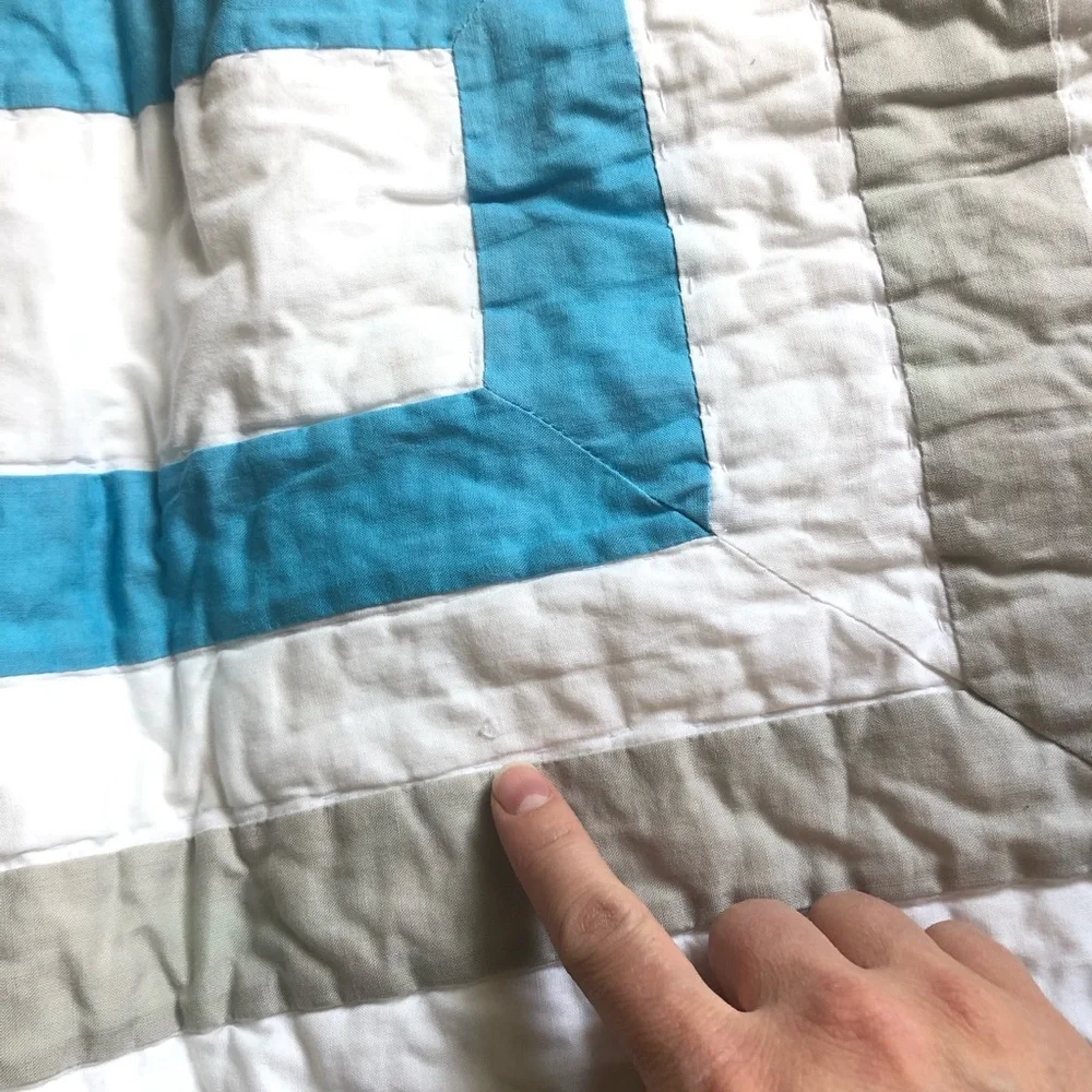 Pottery barn twin quilt and sham